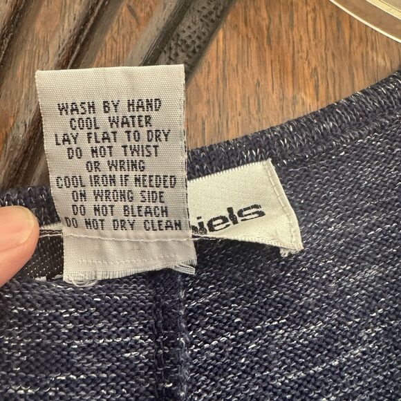 Women's Cathy Daniels Pullover Sweater Top Navy Blue w/SilverSparkle Size XL - Picture 8 of 11